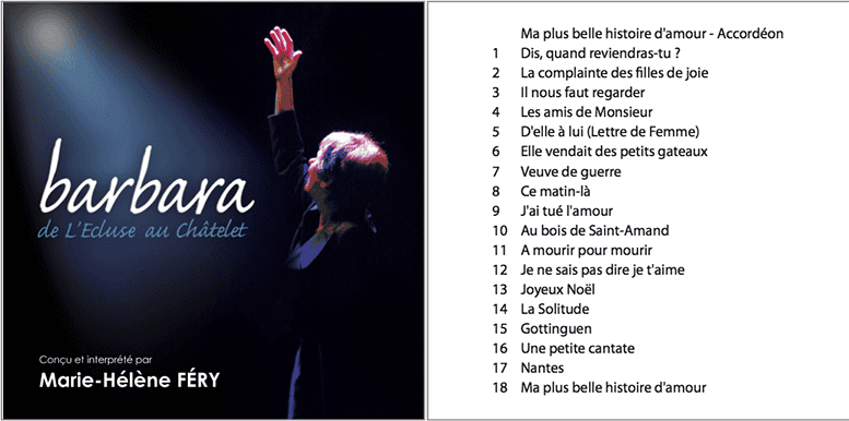 CD Audio Barbara de l’Écluse au Châtelet